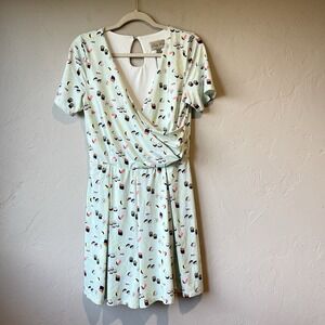 Women's Jumpsuit Sushi Novelty Print Cute Food Sz 8 V-neck Preppy Loose‎